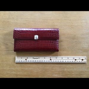 Ralph Lauren embossed checkbook secretary wallet.